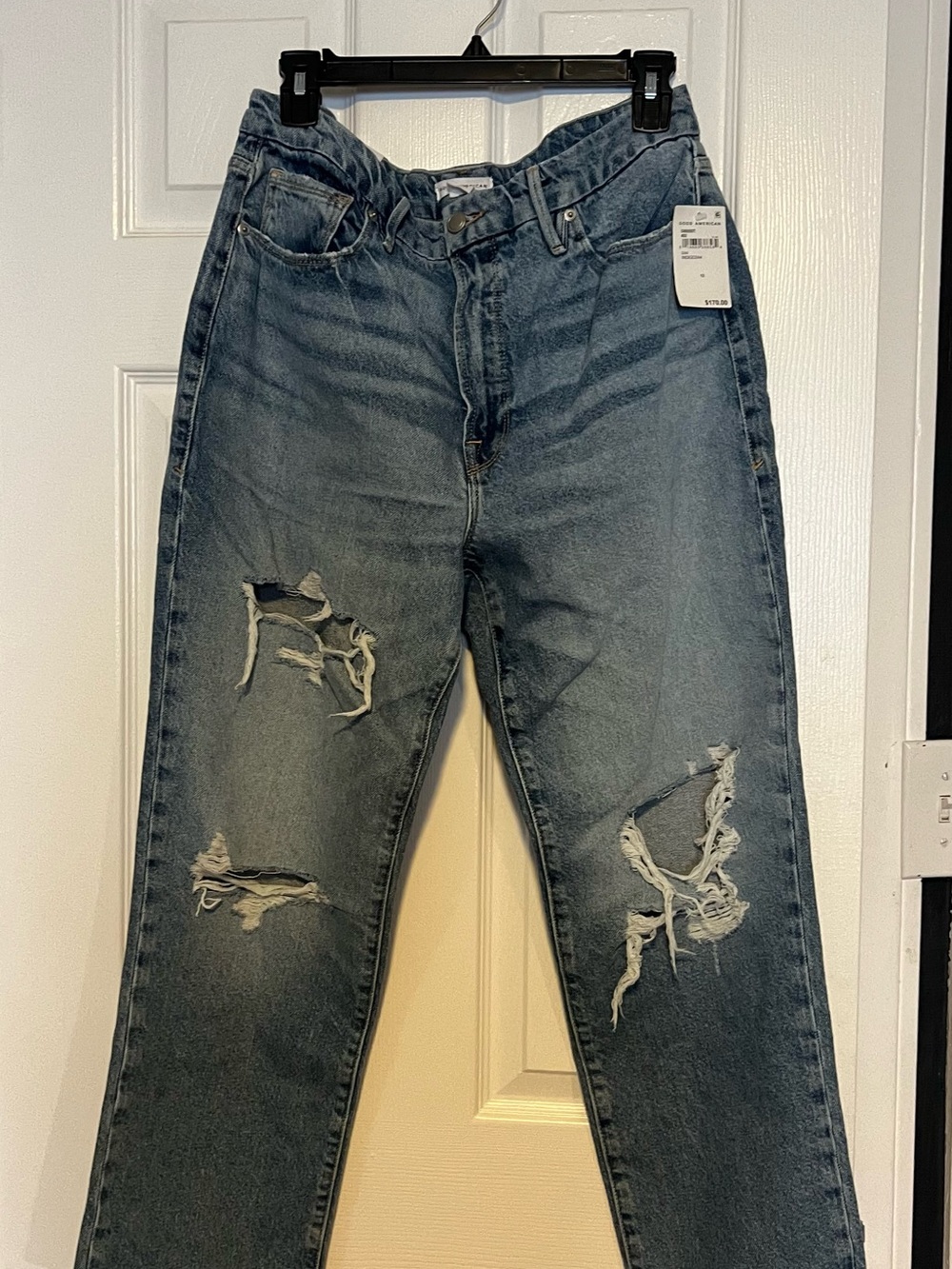 Good American Distressed Blue Jeans - Classic Fit
